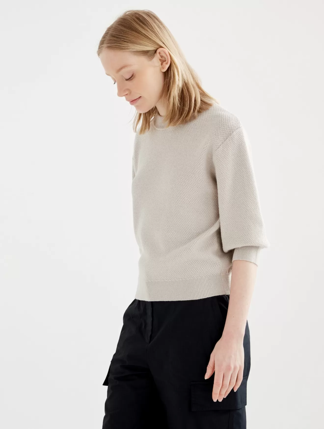 pull_manches_courtes_maille_fantaisie_2.webp Cheap Aigle Pull Manches Courtes Maille Fantaisie Sable