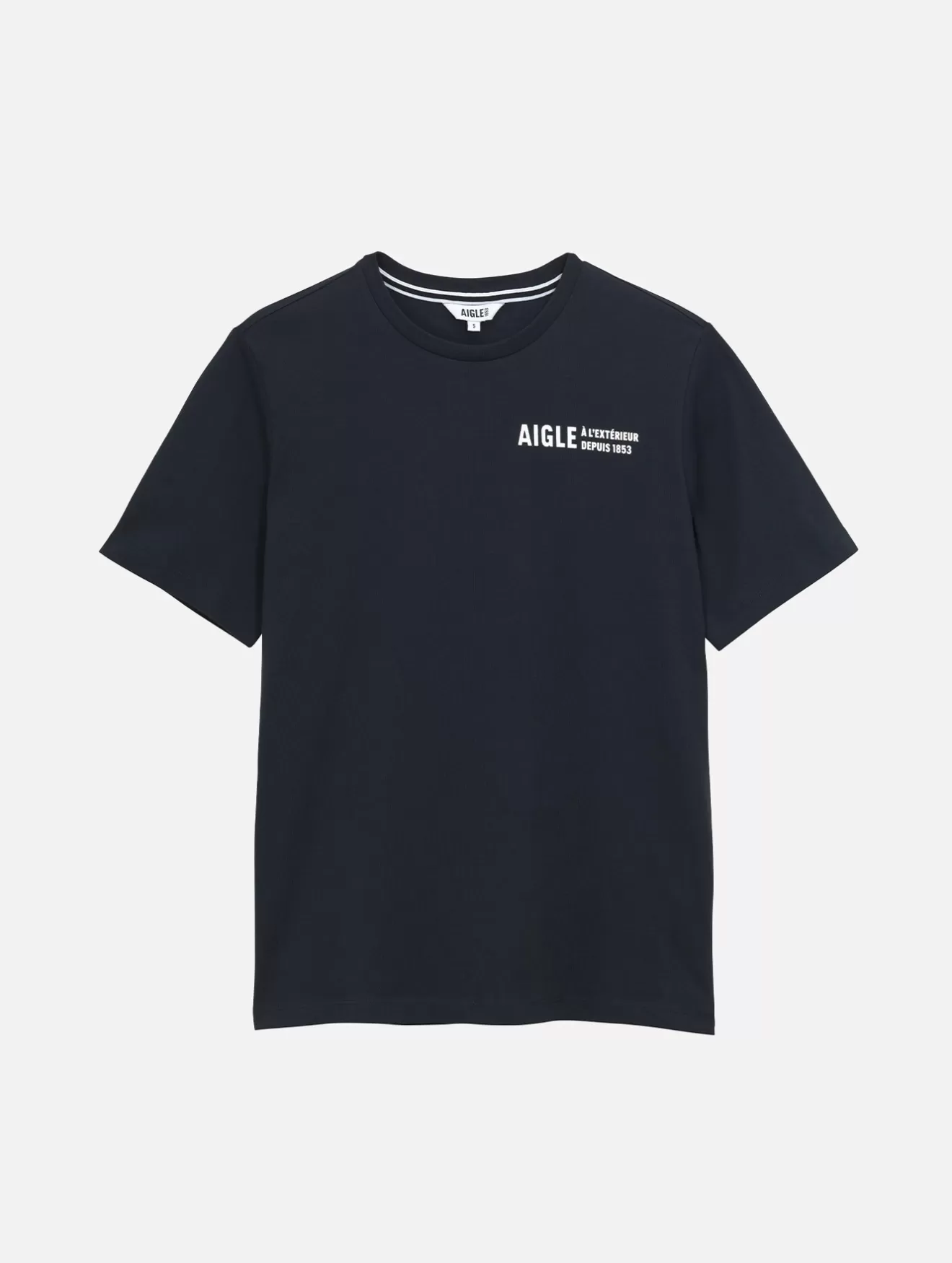 tshirt_en_coton_col_rond_5.webp Online Aigle T-Shirt En Coton Col Rond Empire